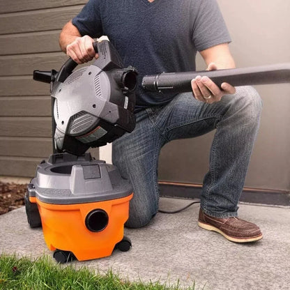 4 Gallon 6.0 Peak HP Wet/Dry Shop Vacuum with Detachable Blower, Fine Dust Filter, Locking Hose and Accessories