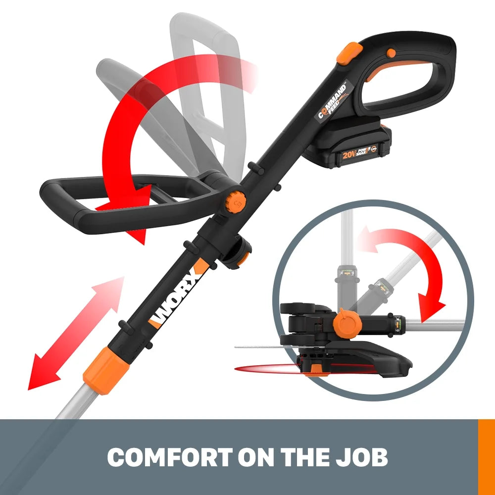 Worx WG170 20V Power Share GT Revolution 12" Cordless String Trimmer/Edger/Mini-Mower
