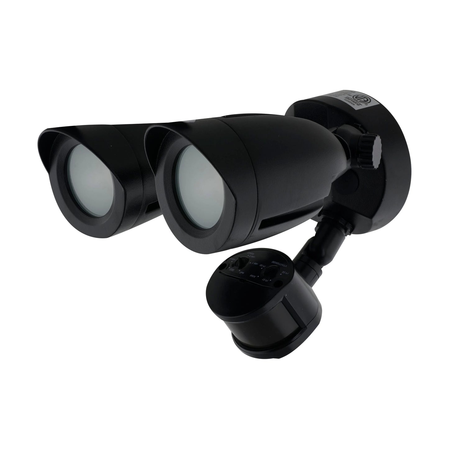 Nuvo Lighting LED Security Light Dual Head With Motion Sensor Black Finish 3000K