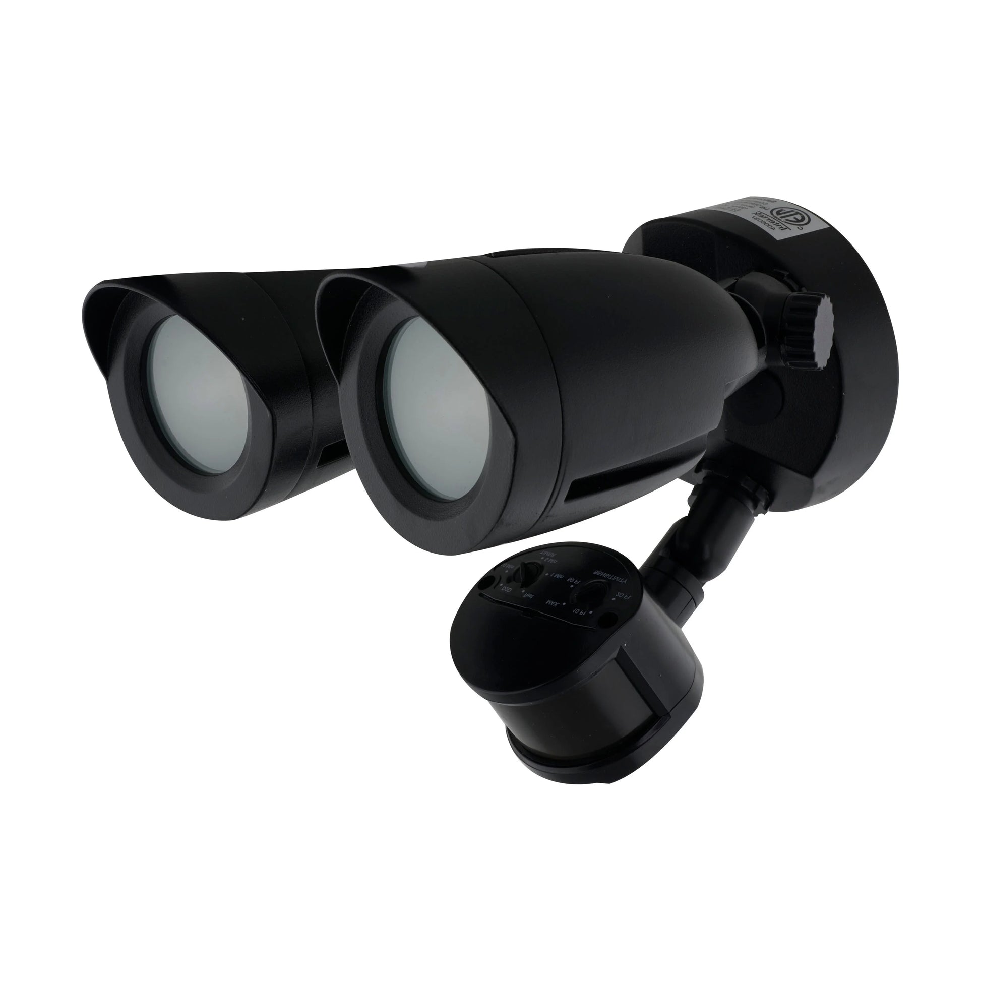 Nuvo Lighting LED Security Light Dual Head With Motion Sensor Black Finish 3000K