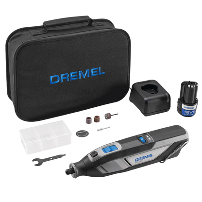 Dremel 8240/5 12V-Cordless Variable Speed Rotary Tool, 2Ah Li-Ion Battery with 5 Accessories, & Dremel Soft Case