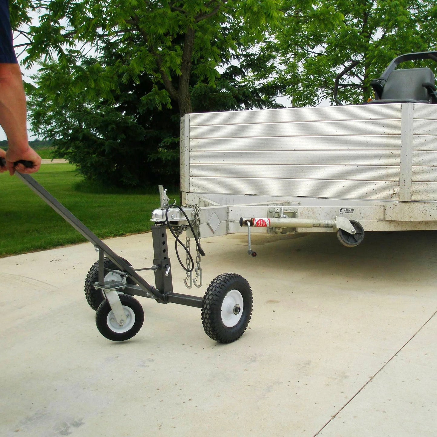 Tow Tuff Adjustable Heavy Duty 800 Pound Capacity Portable Trailer Dolly