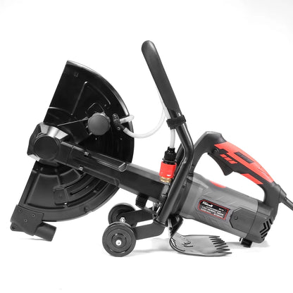 XtremepowerUS 14" Electric Concrete Saw, 2600W/15A Motor, Circular Saw Cutter With 5" Cutting Depth, Wet/Dry Disk Saw Cutter Includes Water Line, Pump For Stone, Brick, Porcelain, Concrete