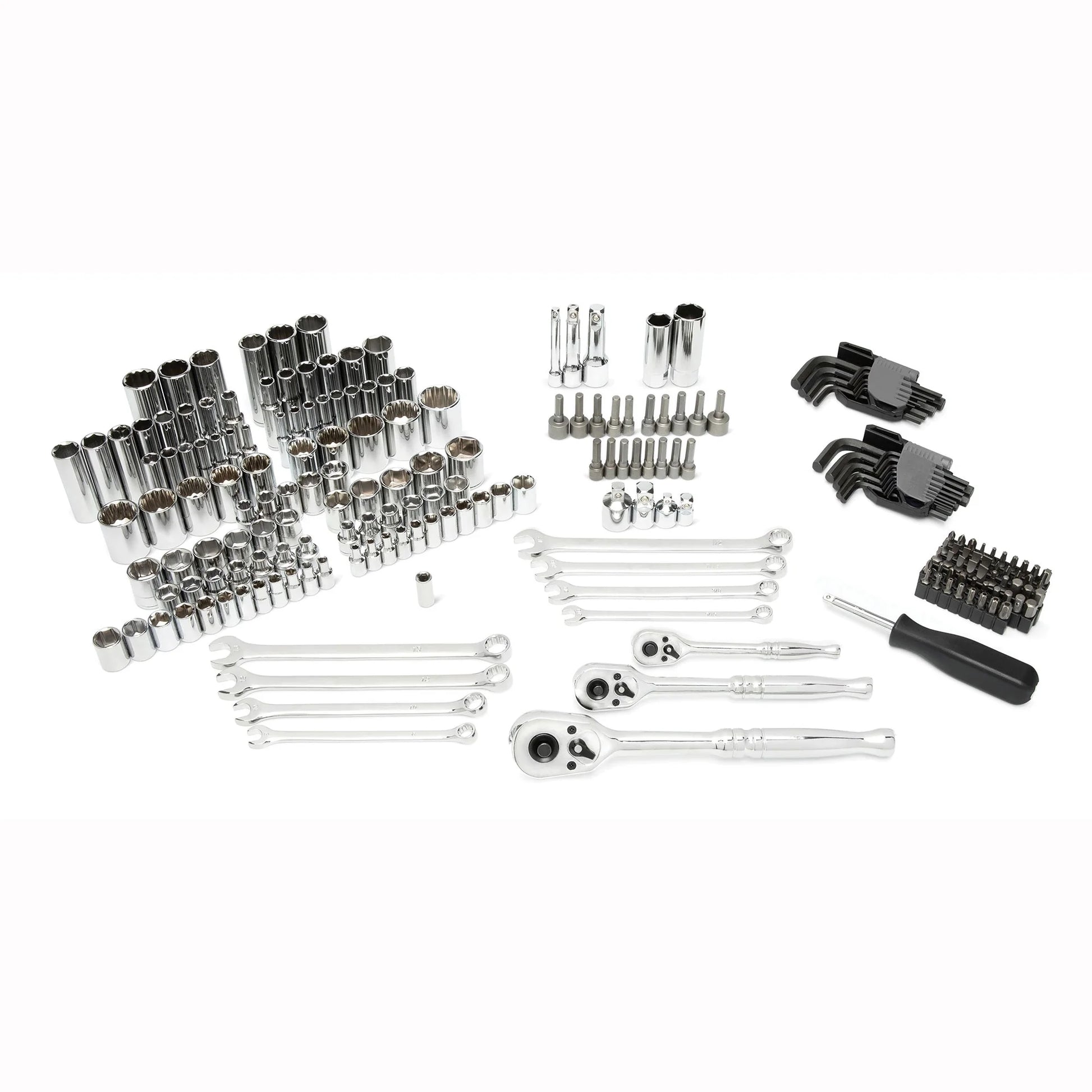 Master Mechanic 205 Piece Mechanics SAE Metric Socket & Tool Set with Case