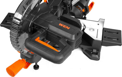 WEN 20V Max Cordless Brushless 7.25-Inch Single Bevel Sliding Compound Miter Saw with LED Cutline, 4Ah Battery and Charger (20672)