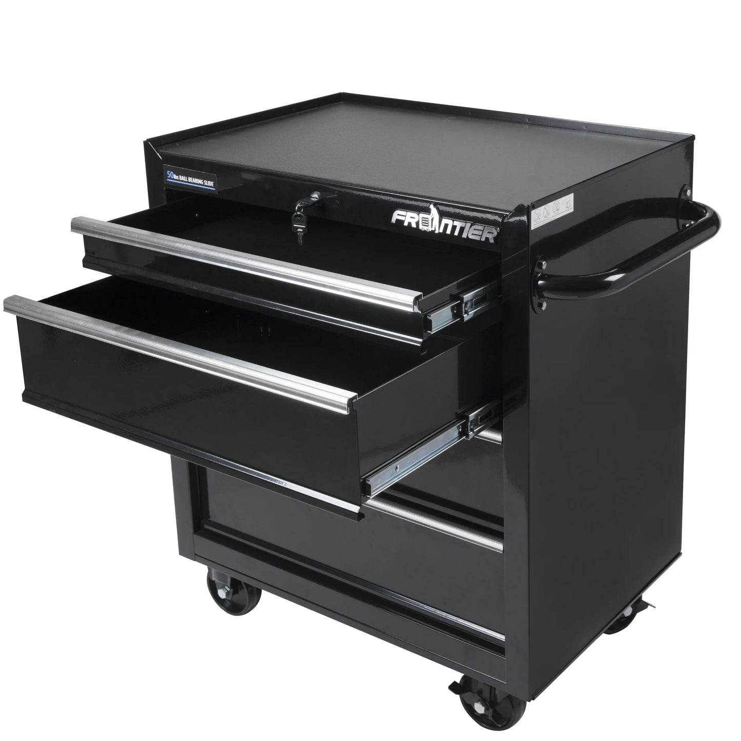 Frontier 26-inch 4-Drawer Base Cabinet Tool Chest, Metal, Black