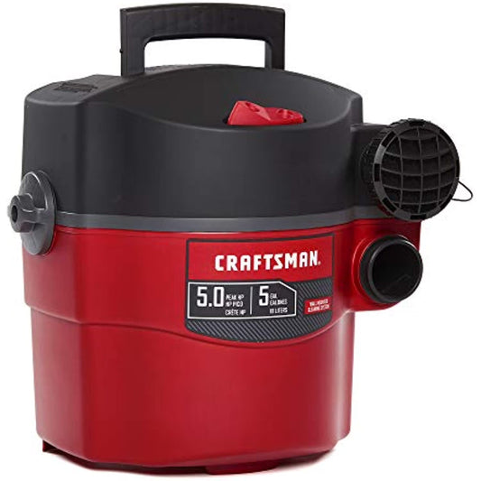 Craftsman 5 gal. Corded Wet/Dry Vacuum 5 hp 5 amps 120 volts Red 25 lb. 1 pc.