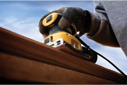 DEWALT Palm Sander, 1/4 Sheet (DWE6411K), Yellow