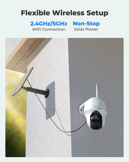 Reolink Argus 5MP PT Outdoor Wireless Battery Wifi Security Camera Night Vision 2-Way Talk Add Solar
