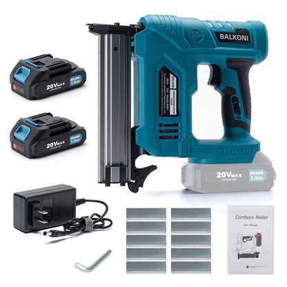 Cordless Electric Nail Gun, 4.0Ah X 2 Battery, F32 MAX, 1000 Piece Nails