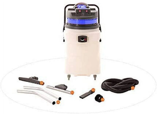 Farag Janitorial 24 Gallon, Wet/Dry Vacuum Cleaner, White with Accessories Included