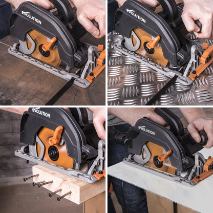 Evolution R185CCS 120V, 15A 7-1/4in Corded Circular Power Saw, 6000 RPM