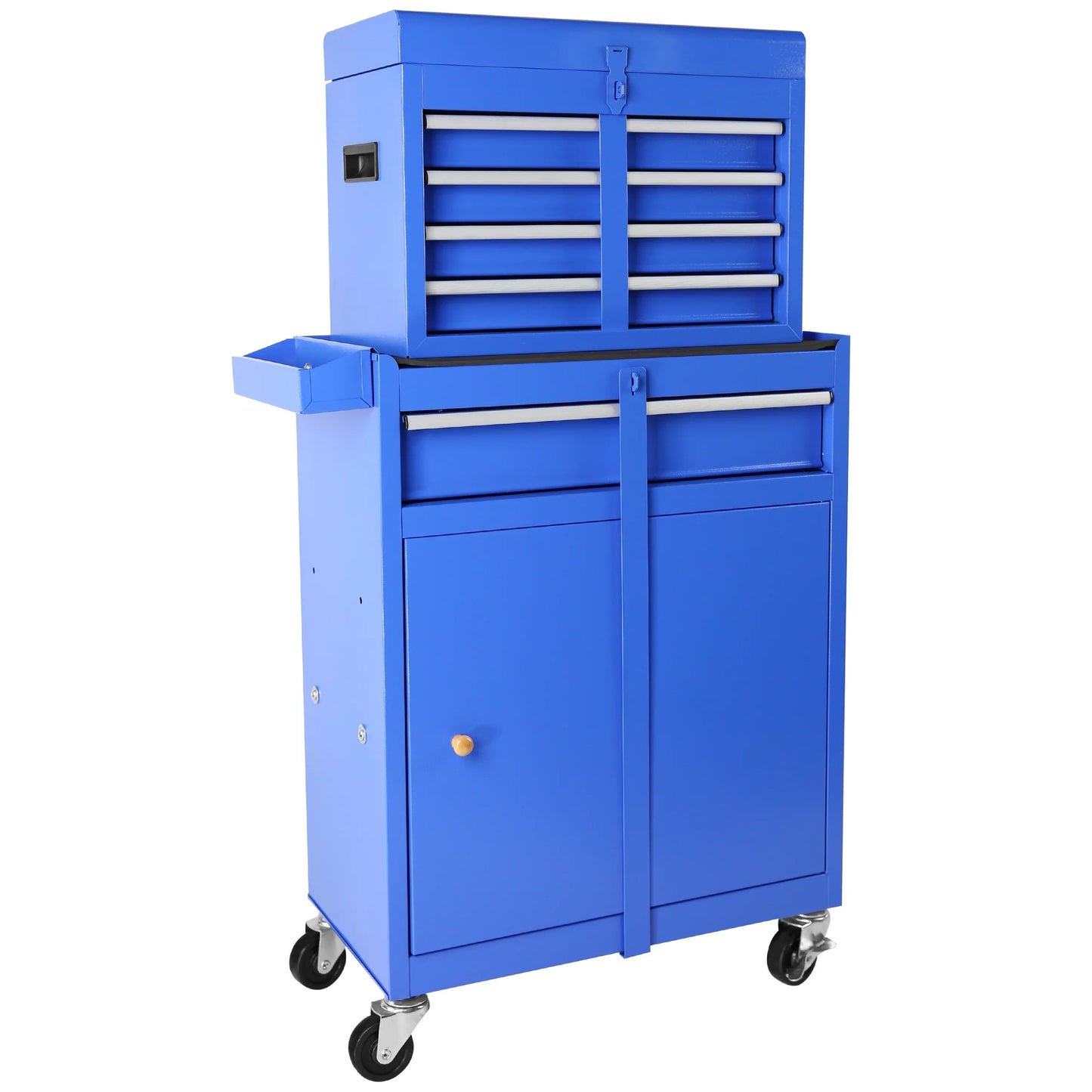 DUOSONG 5-Drawer Rolling Tool Chest, High Capacity Tool Storage Cabinet W/Lockable Wheels, Adjustable Shelf & Anti-Slip Liner, Detachable Tool Box Organizer, Rolling Tool Cabinet Blue Steel Tools &