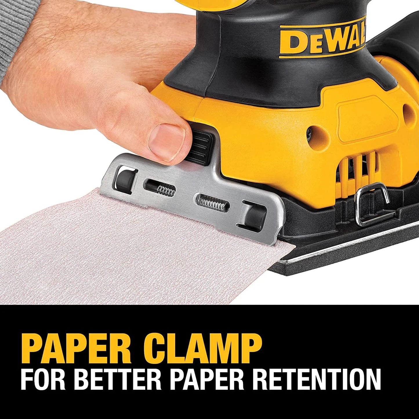 DEWALT Palm Sander, 1/4 Sheet (DWE6411K), Yellow