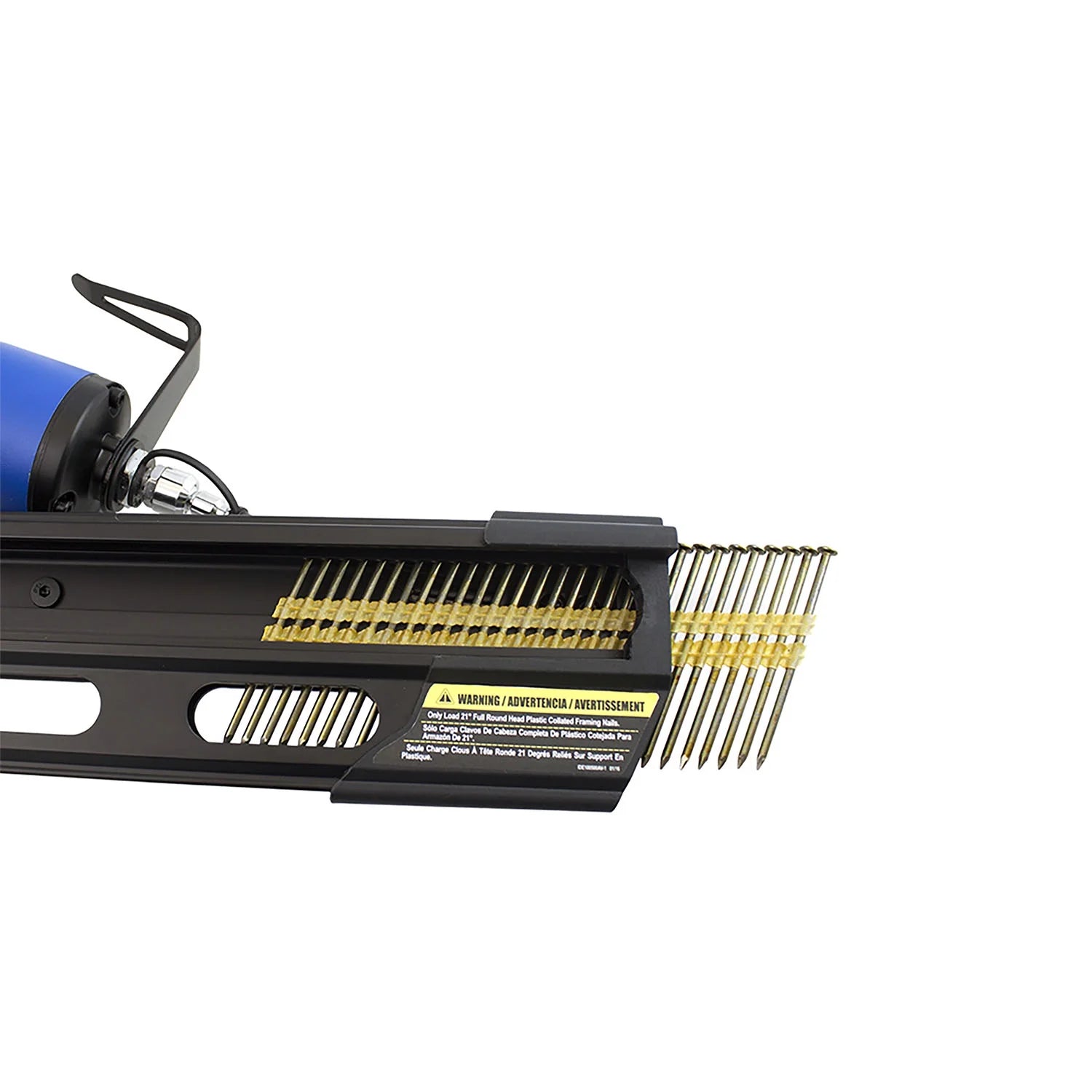 Estwing EFR2190 Pneumatic 21 Degree 3-1/2" Framing Nailer with Adjustable Metal Belt Hook, 1/4" NPT Industrial Swivel Fitting, and Bag