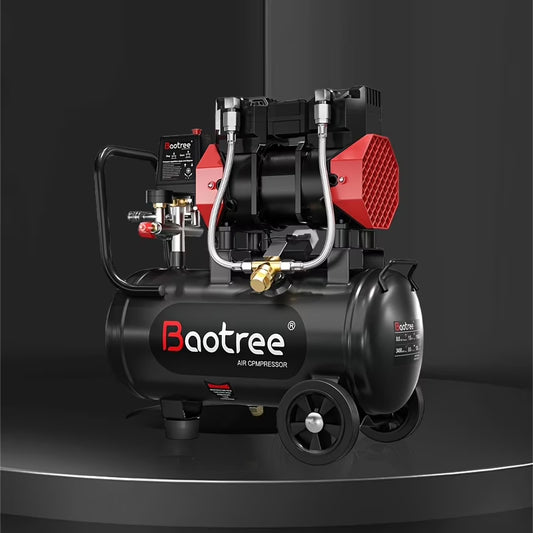 Datingday Ultra Quiet Air 8 Gallon 1.6HP Compressor with Two Quick Couplers & Wheels,Fast 60-Second Inflation & Auto Safety Features ,Max 115 PSI Oil-Free Air Compressor Tank for Home/Commercial Use