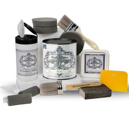 ALL-IN-ONE Paint, Bond-N-Flex Vinyl & Leather Repair Kit - Trinity (green)
