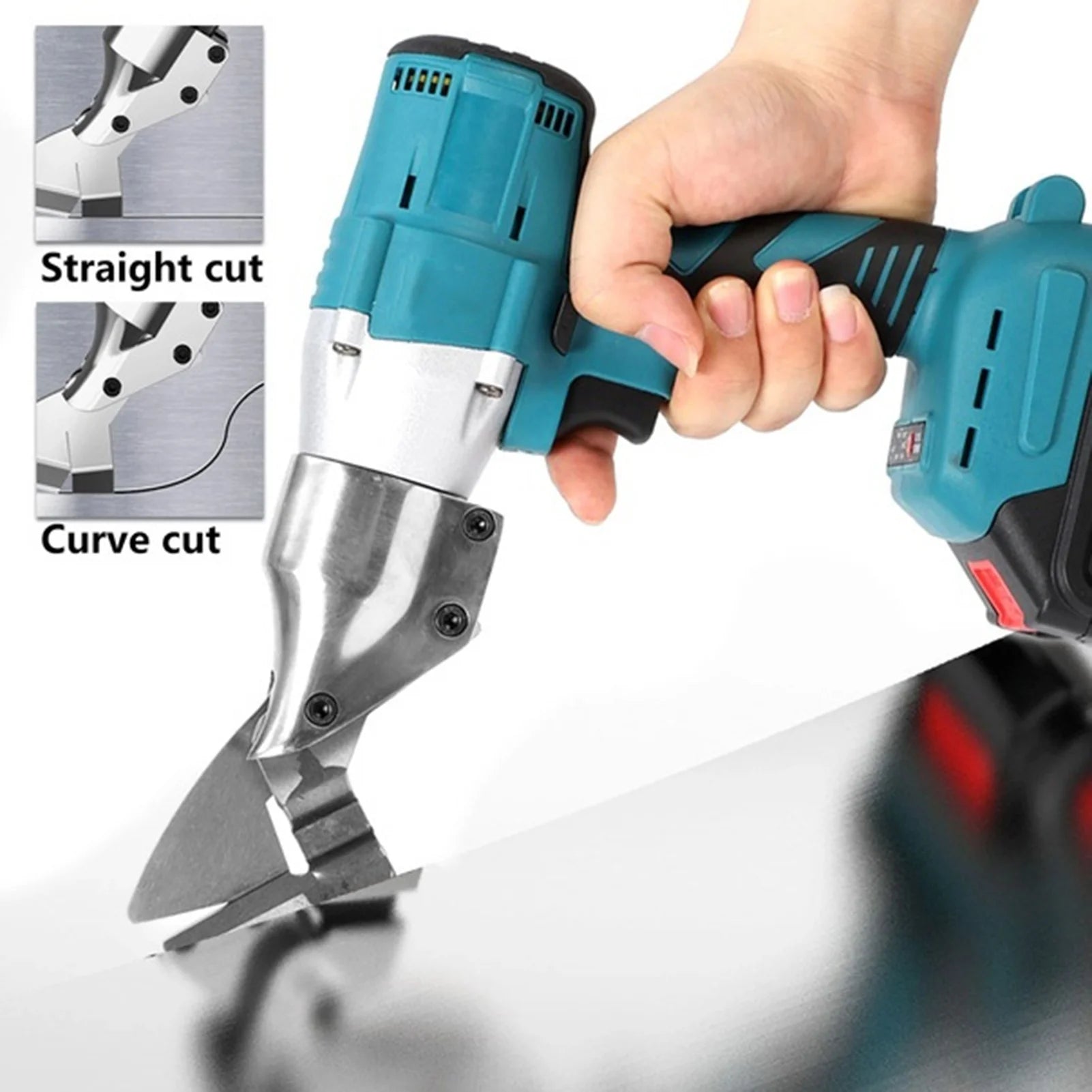ZenCart Cordless Sheet Metal Cutter with LED Lights Durable Construction Portable Battery Powered Brushless Electric Metal Scissor
