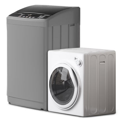 TABU Washer and Dryer Set, 17.6LBS Full Automatic Washing Machine & 8.8LBS Portable Dryer (Gray& White)