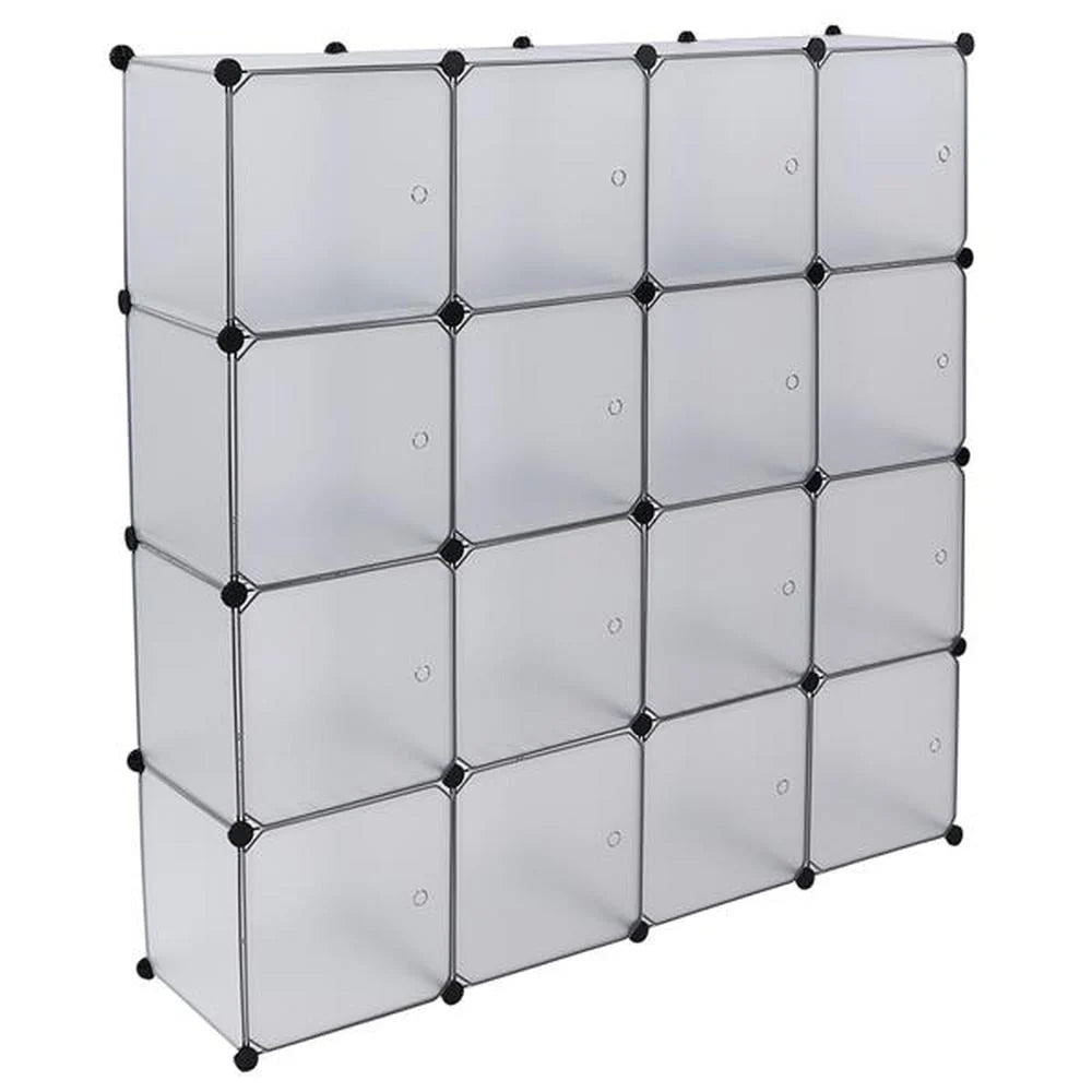 16-Cubes Storage Case Shelf Shelving Bookcase Bookshelf Organizing Closet Toy Organizer Cabinet