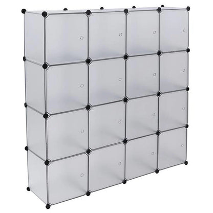 16-Cubes Storage Case Shelf Shelving Bookcase Bookshelf Organizing Closet Toy Organizer Cabinet