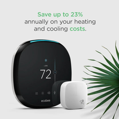 ecobee4 Smart Thermostat + Room Sensors, No Hub Required