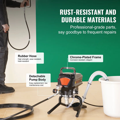 KFFKFF 950W Electric Stand Paint Sprayer, 3000PSI Efficient Airless Sprayer, Portable Sprayers for Indoor & Outdoor Furniture, Fences, Achieves Smooth & Uniform Coverage