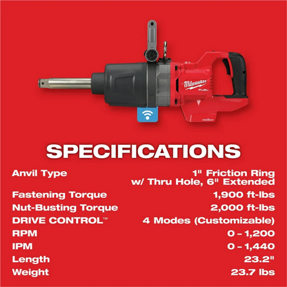 Milwaukee 2869-20 18V, Cordless Impact Wrench 12Ah, 4-Speed