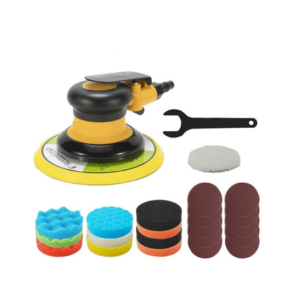 Pneumatic Air Sander Polisher 6'' 150mm Car Paint Care Tool Polishing Random Orbital Palm Machine Wood Working Grinder ,Low Vibration