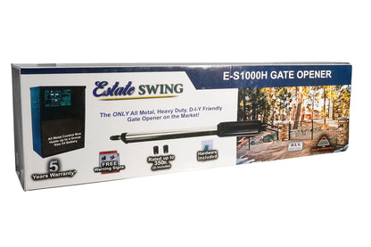 Estate Swing E-S1000H Single Swing Solar Gate Opener Kit *Free Extra Remote* 10 Watt Panel
