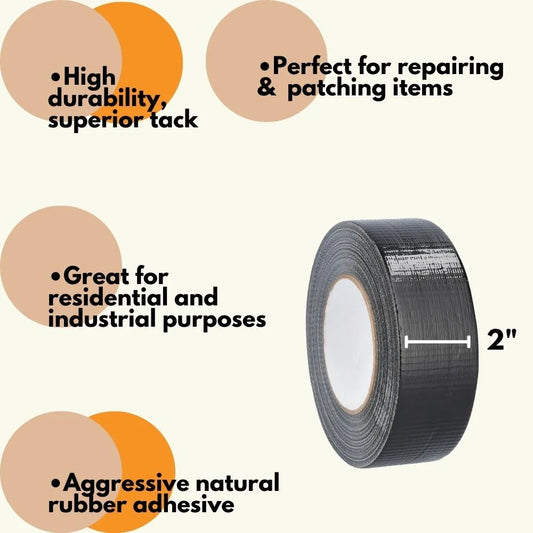MMBM Colored Heavy Duty Duct Tape, 48 Rolls, 2" x 60 Yards