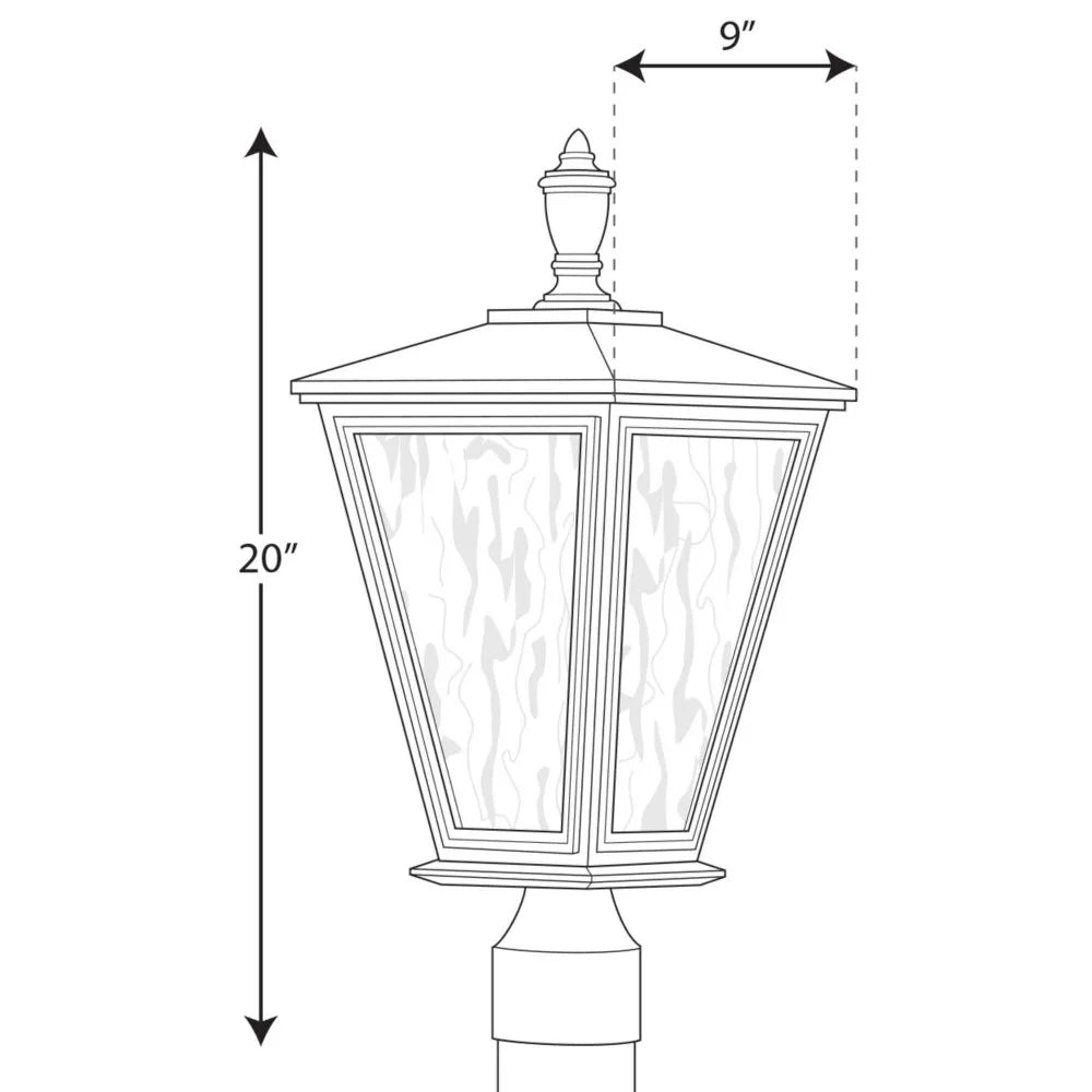 Cardiff Collection One-Light Post Lantern with DURASHIELD