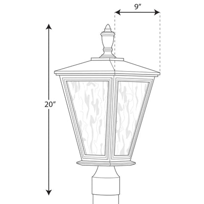 Cardiff Collection One-Light Post Lantern with DURASHIELD