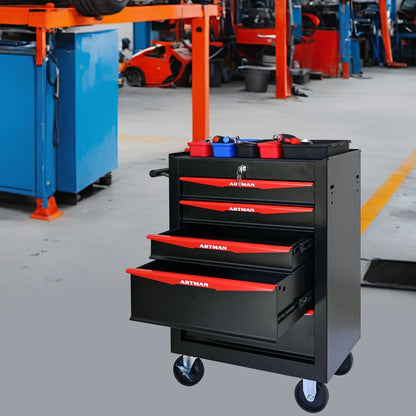 ARTMAN 20" 5-Drawer Rolling Metal Tool Chest Cabinet,Steel Tool Storage Box Organizer for Garage Workshop Warehouse