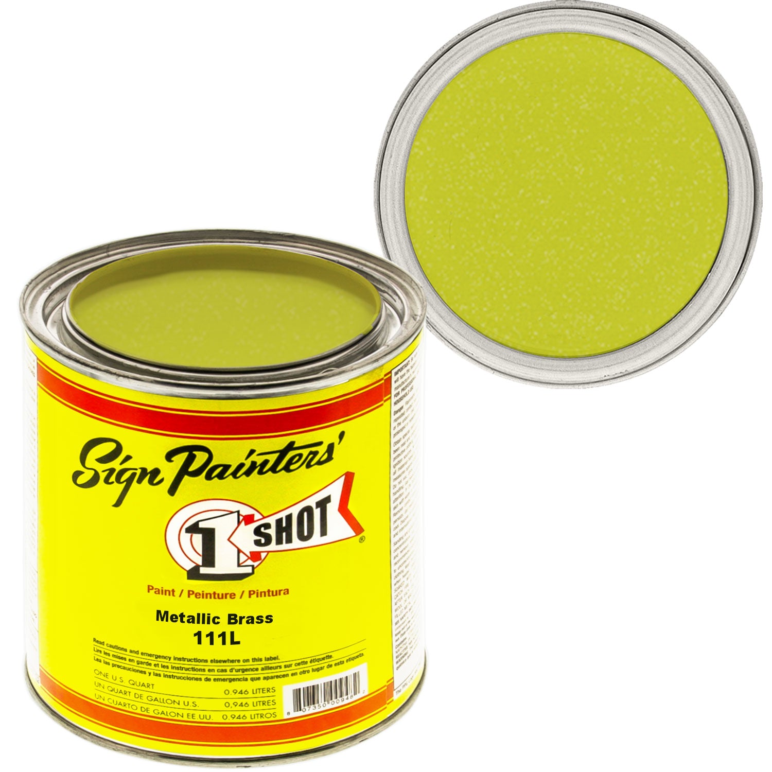 1 Pint 1 Shot Metallic Brass Paint Lettering Enamel Pinstriping - One Shot