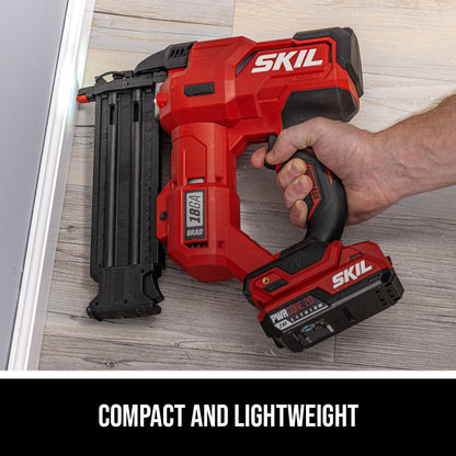 SKIL NA1800B-10, 20V Cordless 18 Gauge Brad Nail Gun, 2.0Ah