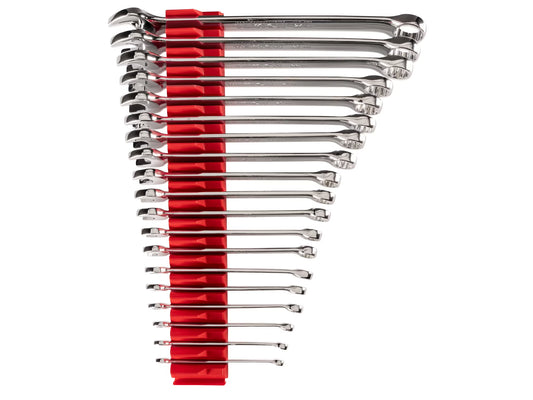 TEKTON Combination Wrench Set with Modular Wrench Organizer, 19-Piece (6 - 24 mm) | WCB95202