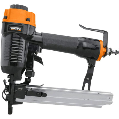 Freeman PFS16 Durable Pneumatic 16 Gauge 1 Inch Ergonomic and Lightweight Fencing Stapler with Belt Hook, Air Tool Oil, and Adjustment Tools