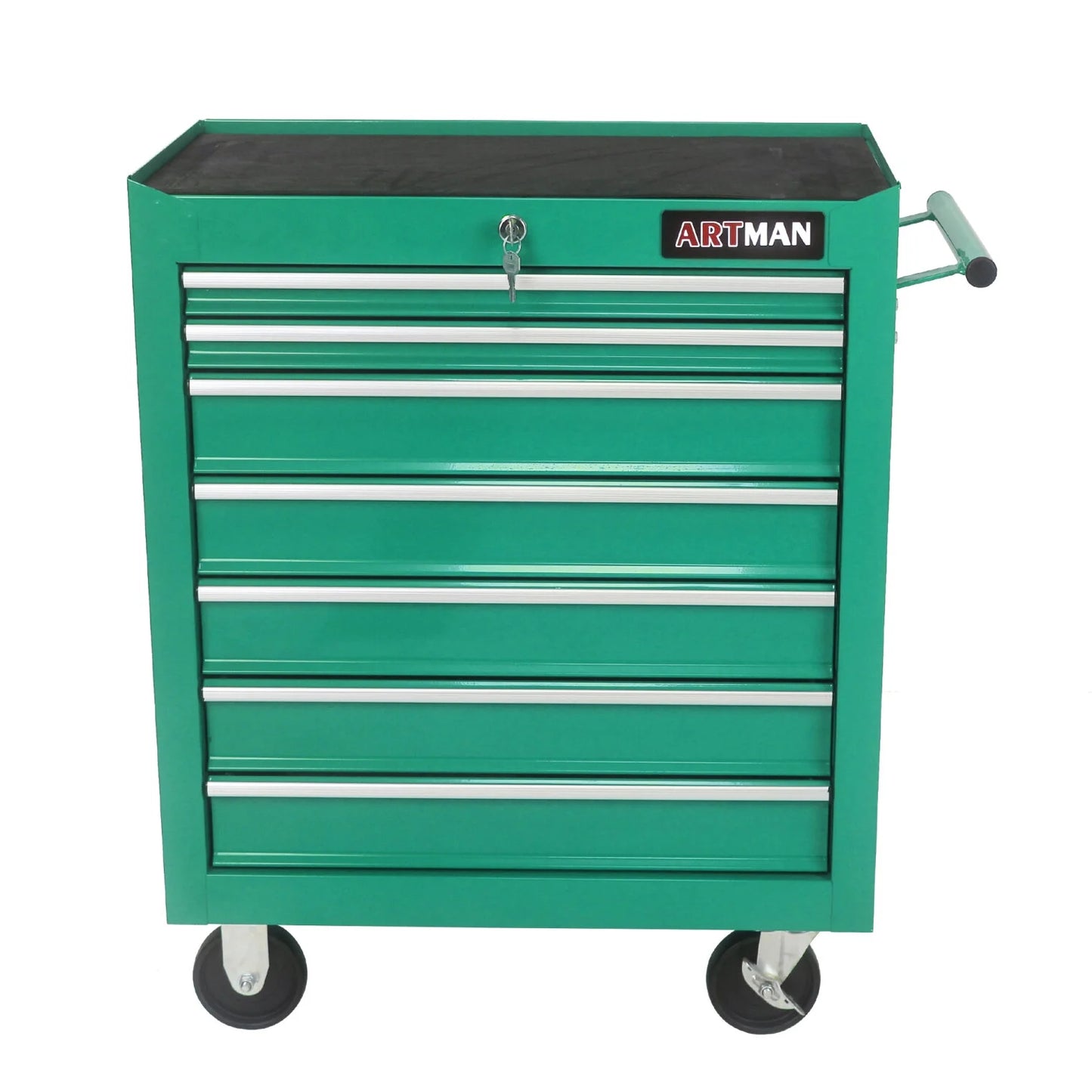7-Drawer Metal Rolling Tool Chest with Wheels, Tool Storage Cabinet with Locking System, Toolbox with Wheels for Garage, Warehouse, Workshop, Repair Shop, Red