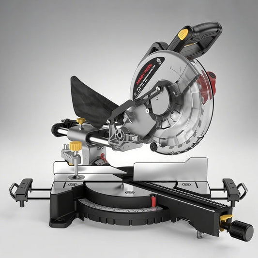 MarvTool 10-inch Sliding Compound Miter Saw Single Bevel 0-45? with Extension Table 36T Blade