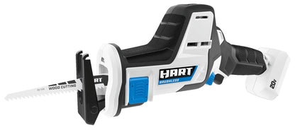 HART 20-Volt Brushless One-Handed Reciprocating Saw with 4Ah Battery and Charger Starter Kit Bundle