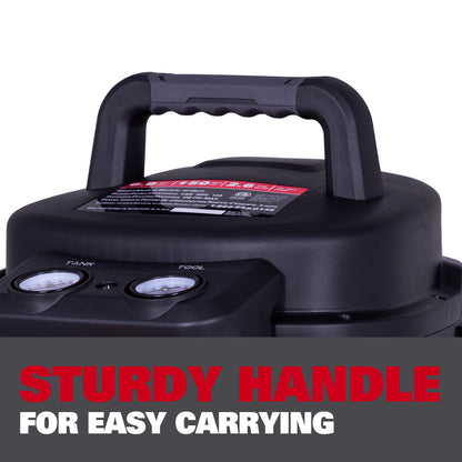 Ecomax 6 Gallon Portable Pancake Air Compressor, 150 PSI 1.0 HP Oil-Free Electric for Home Garage & Shop