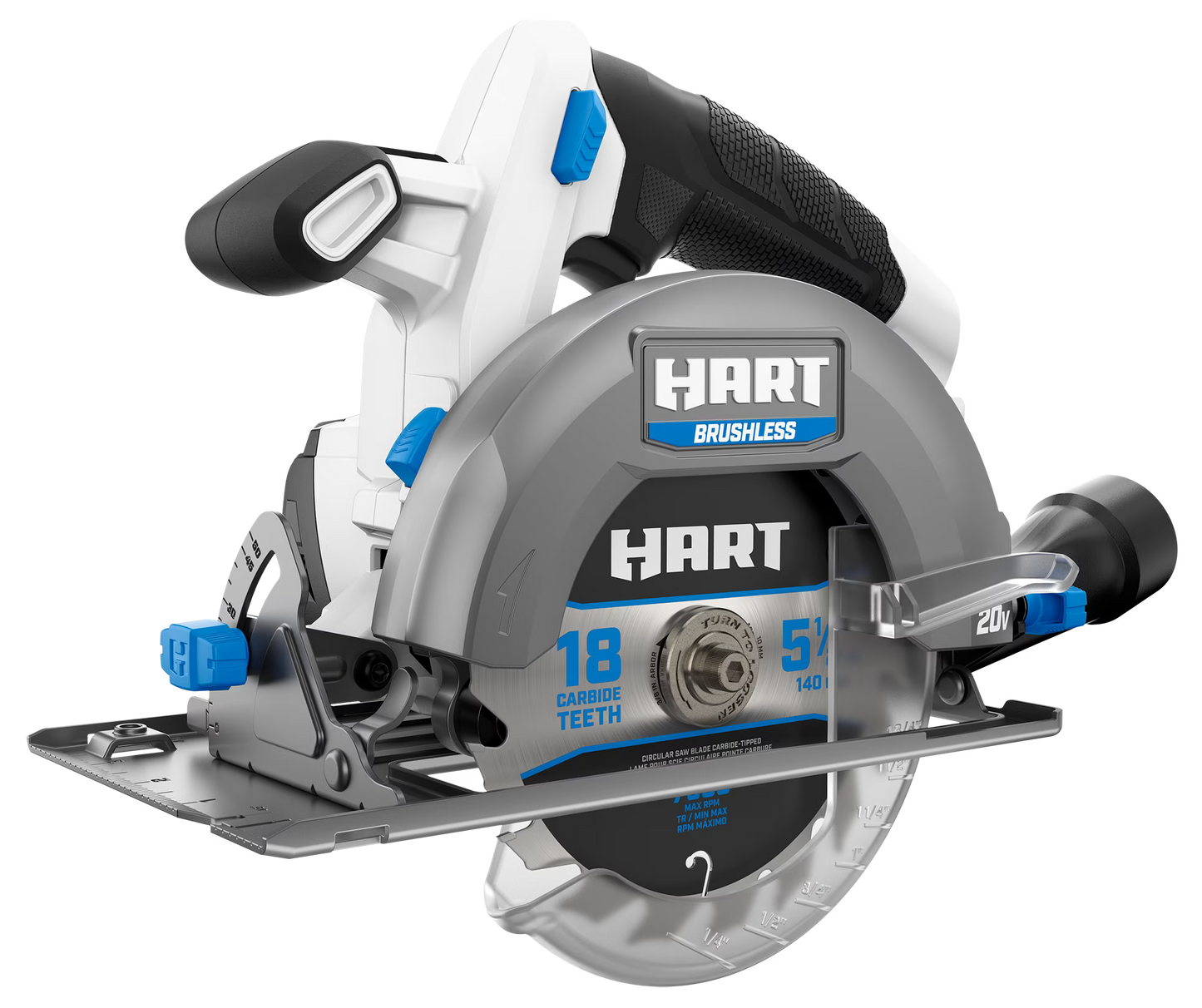 HART 20-Volt Brushless 5-1/2-inch Compact Battery-Powered Circular Saw (Battery Not Included) New Condition