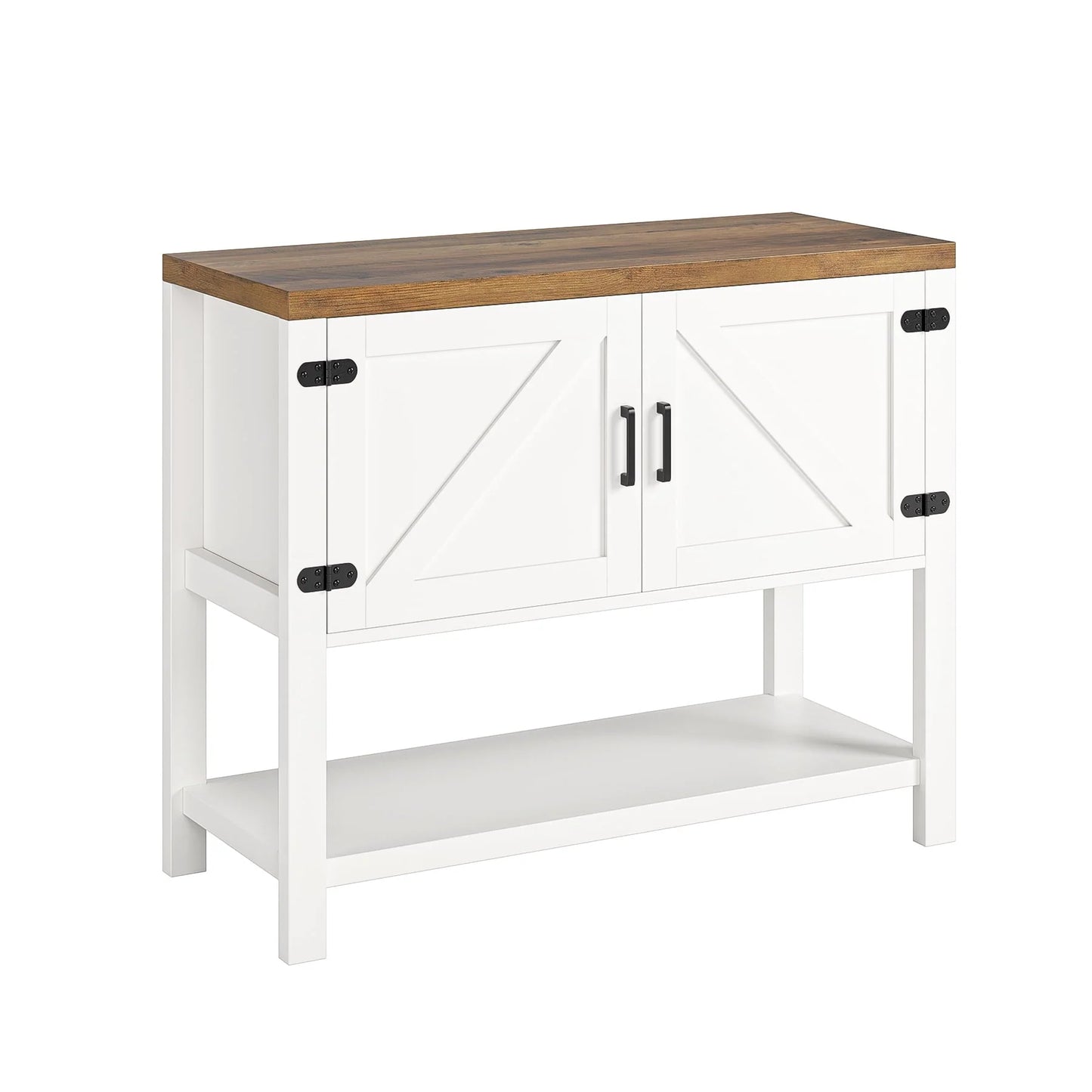 Homfa Small Buffet Cabinet, 35.4" Farmhouse Sideboard with Storage Shelf for Dining Room, White