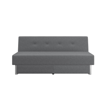 Serta Windsor Futon with Storage and Power, Gray Fabric