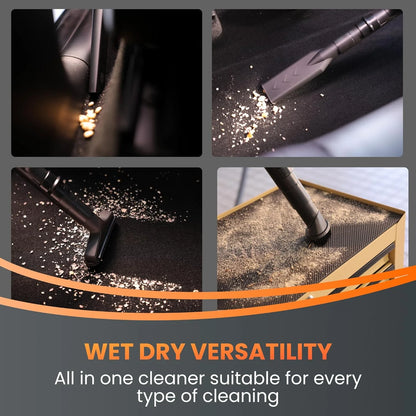 Giraffe Tools Wet Dry Vacuum Cleaner with 30FT Retractable Hose--Remote Control