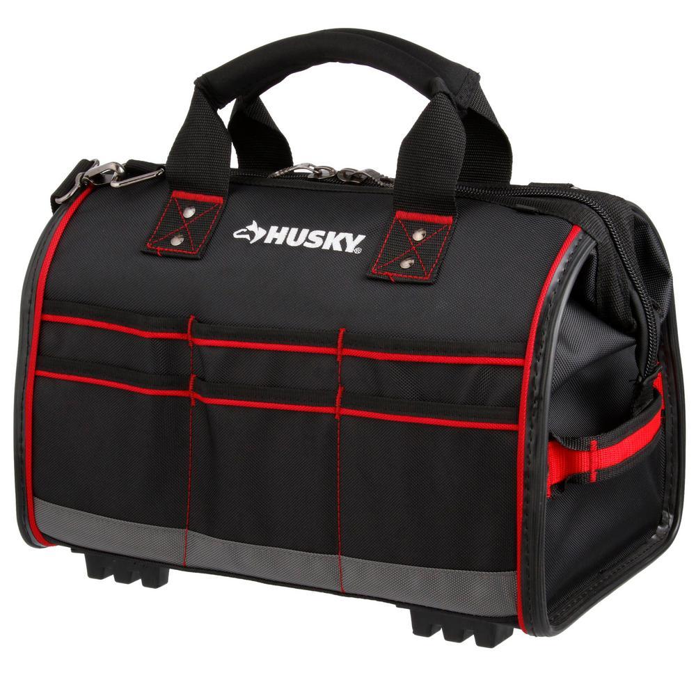 Husky 16 in. Large Mouth Tool Bag with Tool Wall