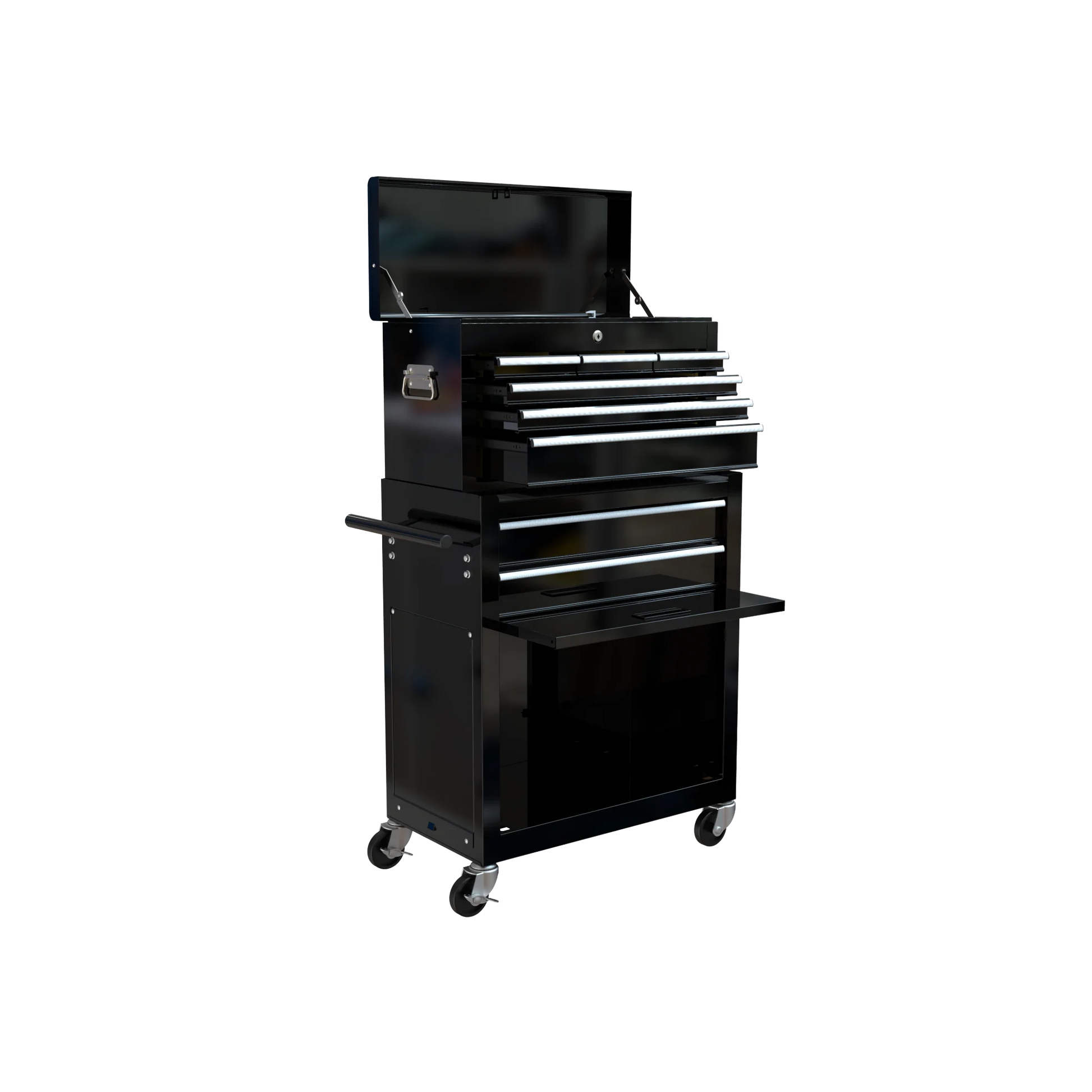 High Capacity Rolling Tool Chest, 8-Drawer Storage Cabinet, Black