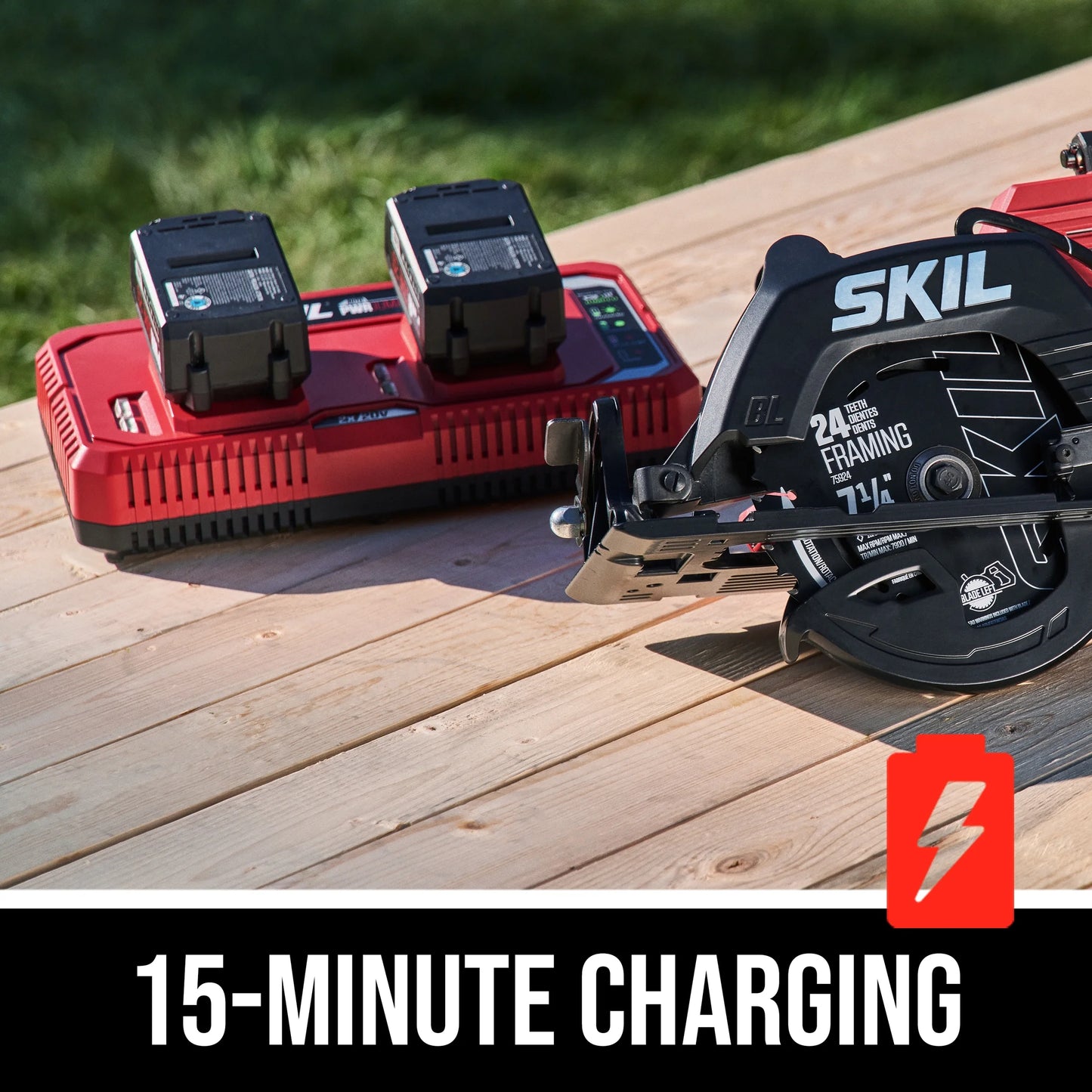 SKIL CR5429B-20 2x20V Brushless 7-1/4'' SKIL Rear Handle Circular Saw Kit