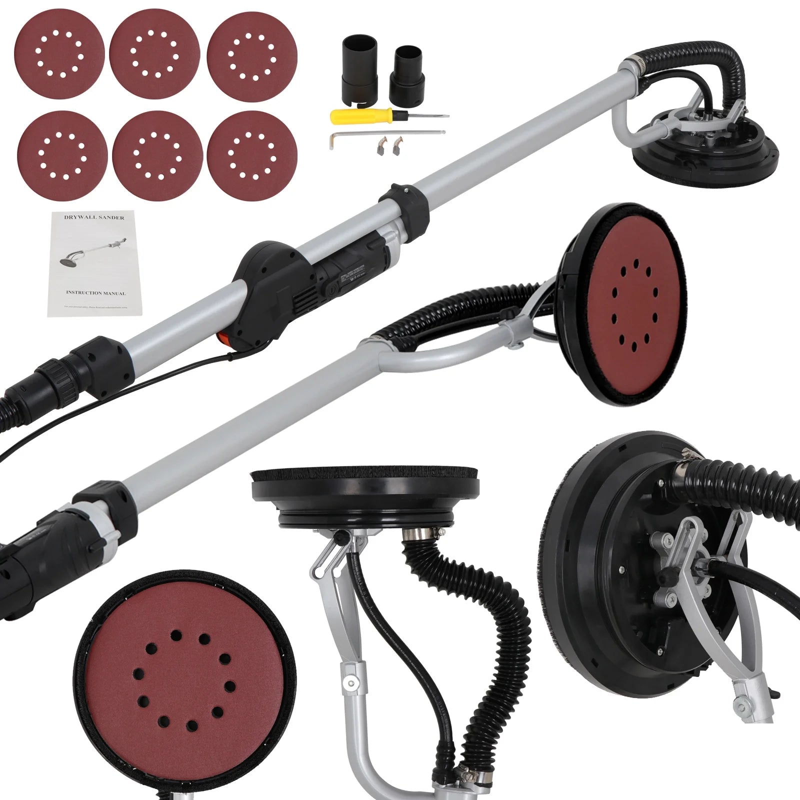 ZENY D01-1219A-G2 800W, 110V, Electric Drywall Power Sander, 2000 RPM 6 Speeds